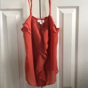 Pink/peach blouse spaghetti strap